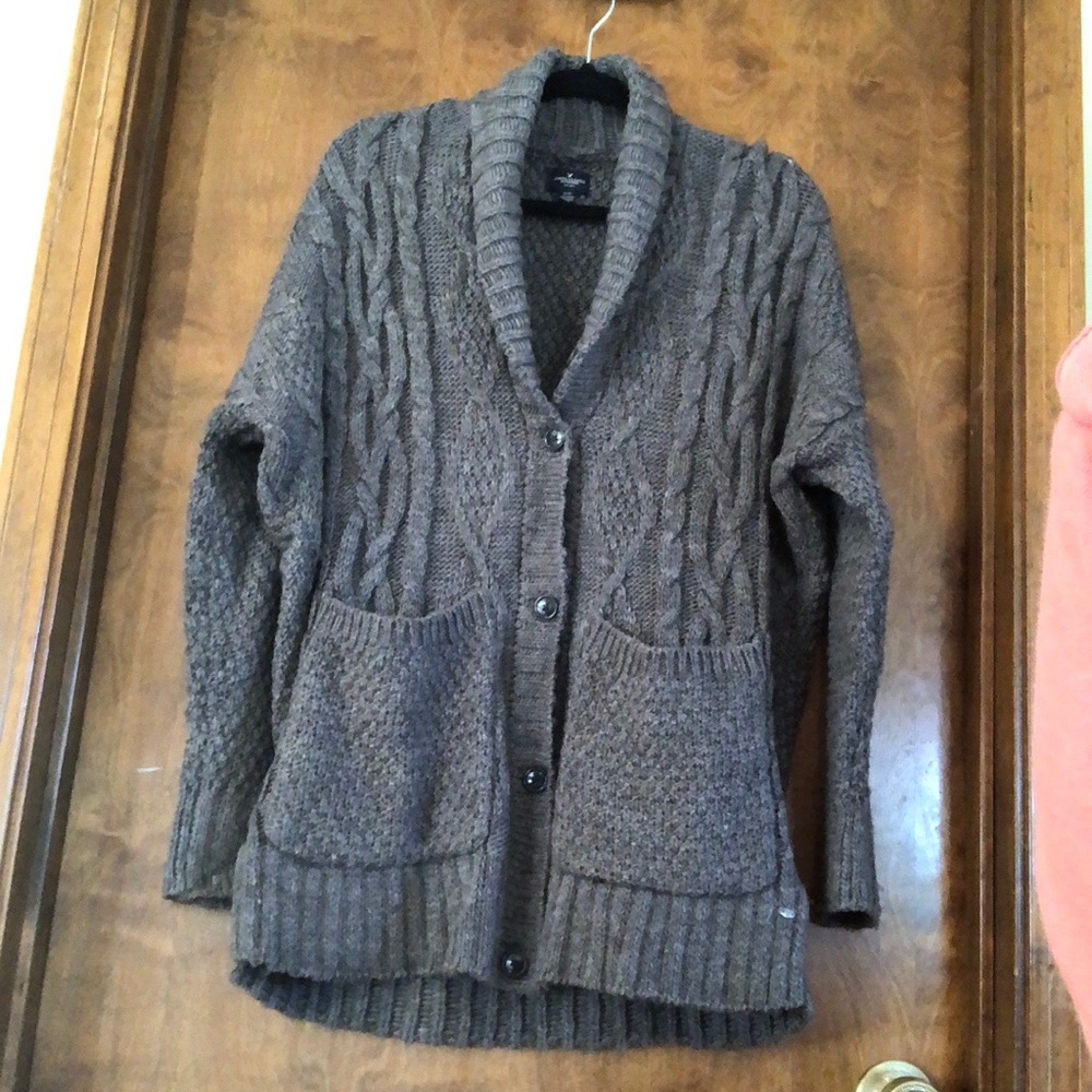 Over-Sized Button Up Knit Sweater